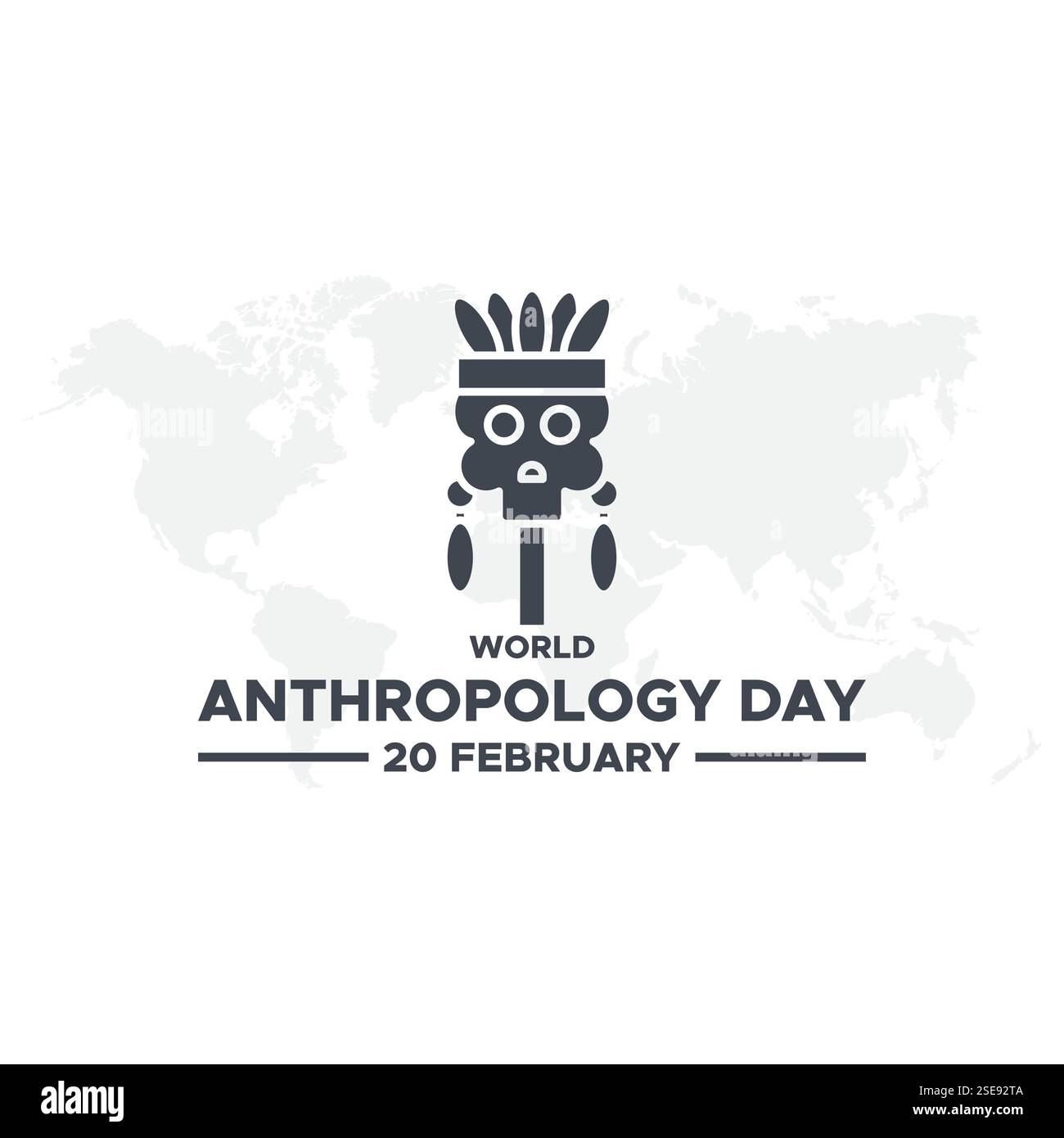Hintergrundvorlage für Poster oder Banner des Weltanthropologietages Stock Vektor