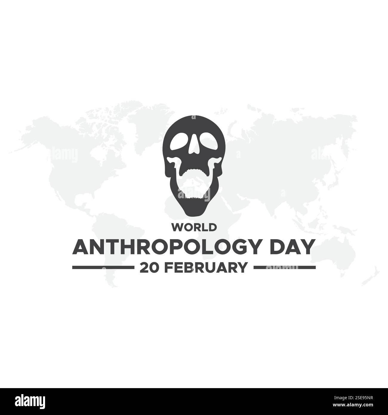 Hintergrundvorlage für Poster oder Banner des Weltanthropologietages Stock Vektor