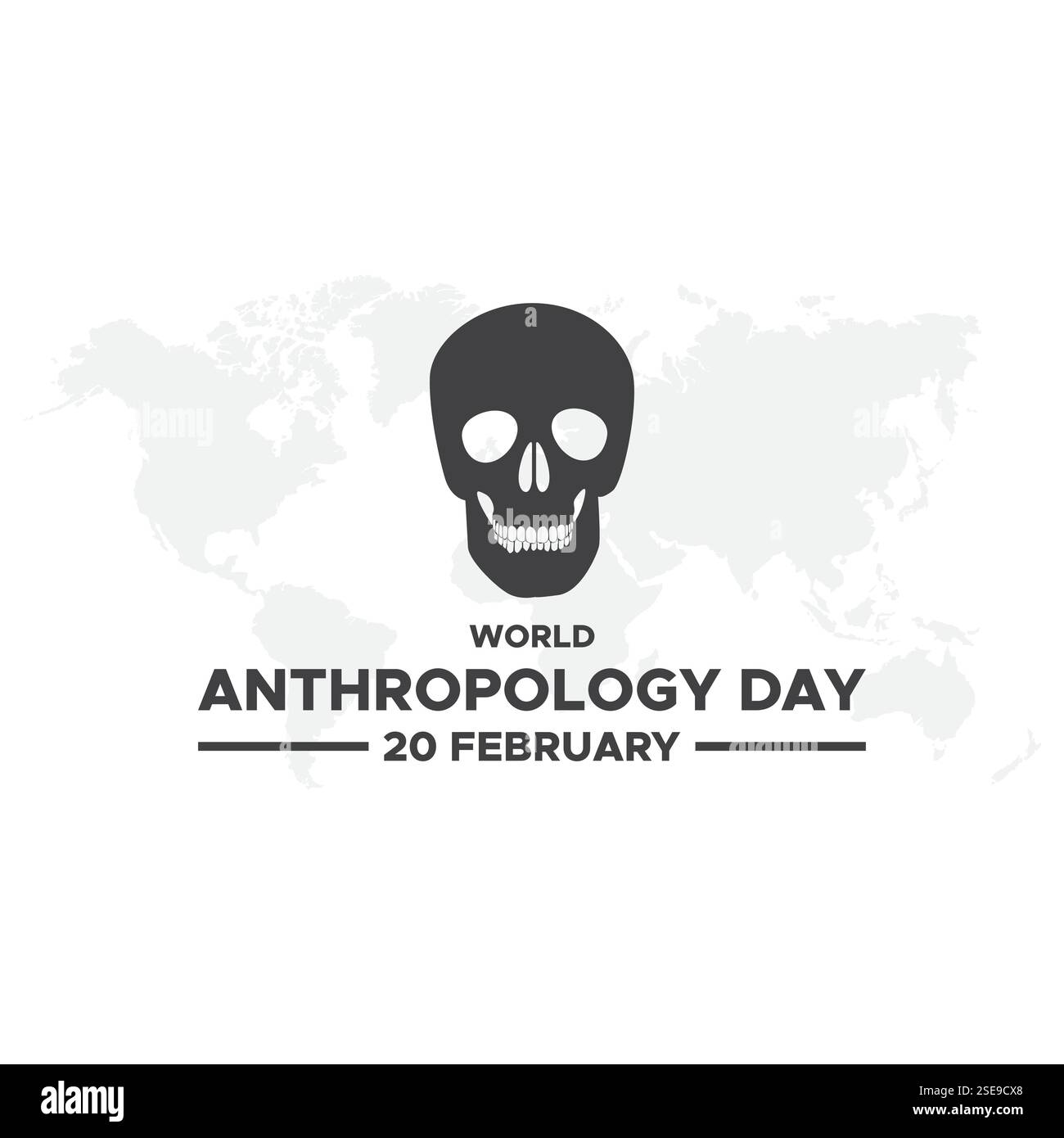 Hintergrundvorlage für Poster oder Banner des Weltanthropologietages Stock Vektor