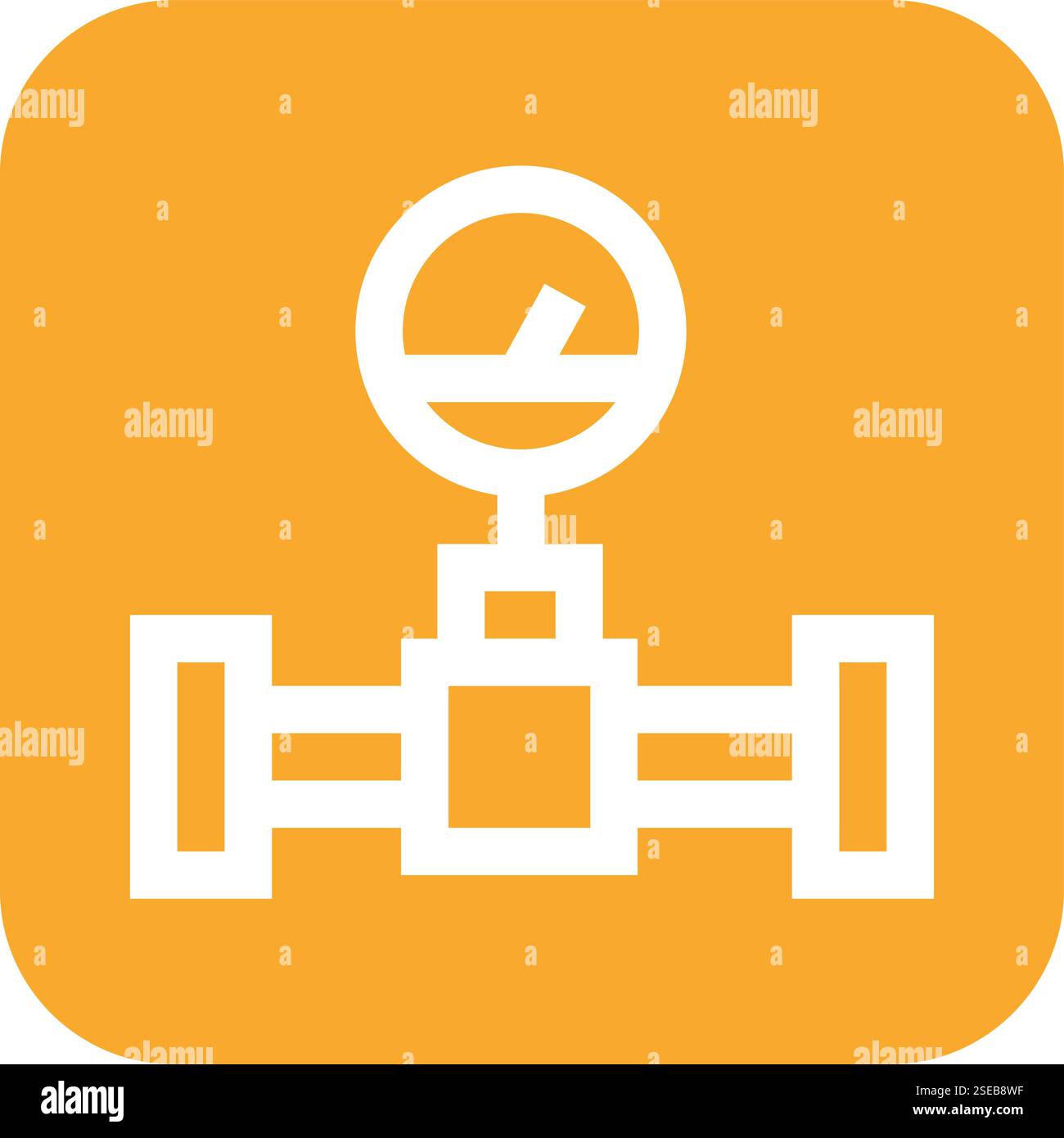 Konstruktionsabbildung Des Vektorsymbols Für Ölpipeline Stock Vektor