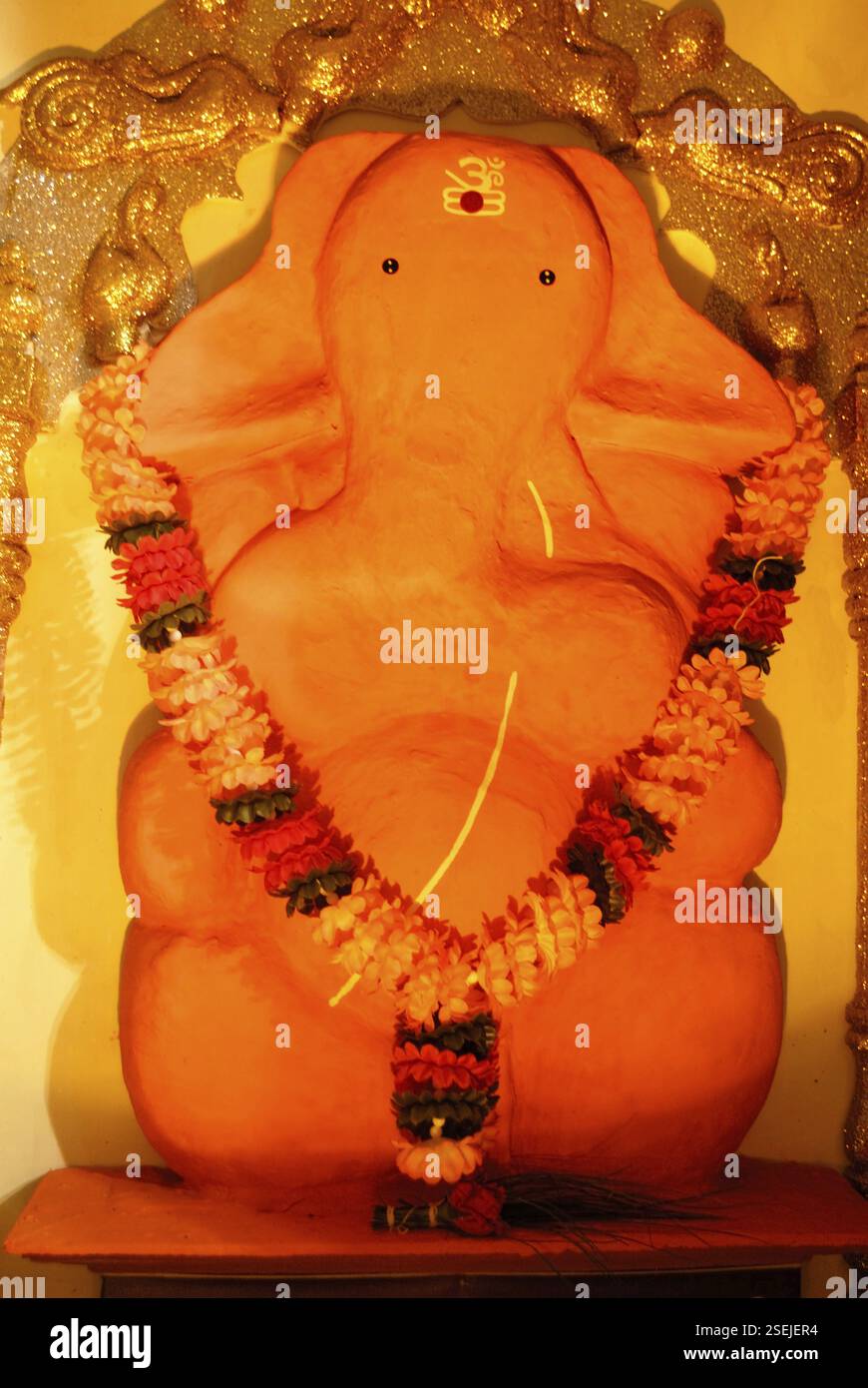 Nachbildung des Idols von Shree Mahaganapati von Ranjangaon, einem von Ashtavinayaka Lord ganesh Elefant, der Gott für das Ganpati Festival in Pune, Maharashtra, in Stockfoto