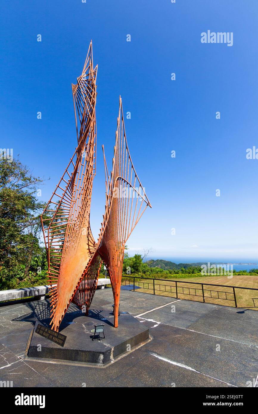 Stahlskulptur Eternal Flame of Freedom war Mahnmal für Freiheit und Freiheit auf den Philippinen von Corregidor Island Stockfoto