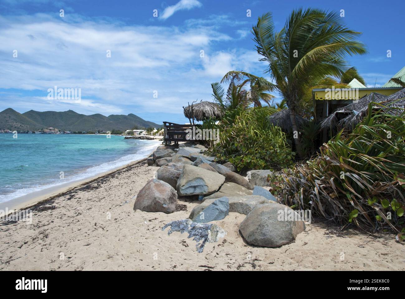 Küste in Saint Maarten, Niederländische Antillen Stockfoto