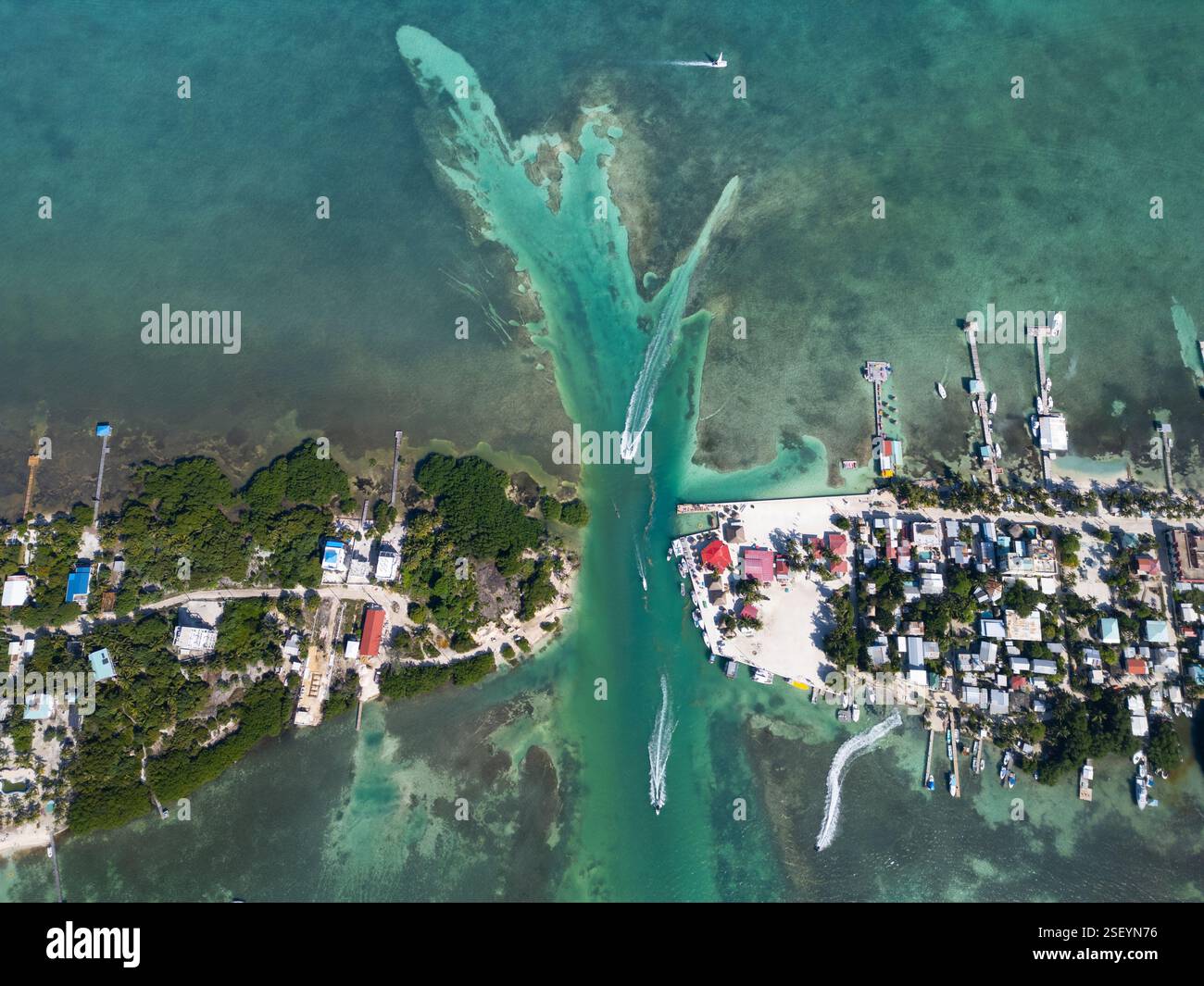 Der Split, Caye Caulker, Belize Stockfoto