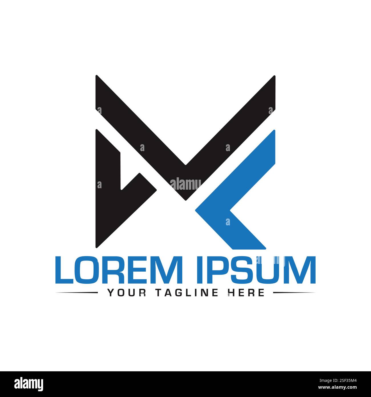 MF Letter Logodesign Stock Vektor