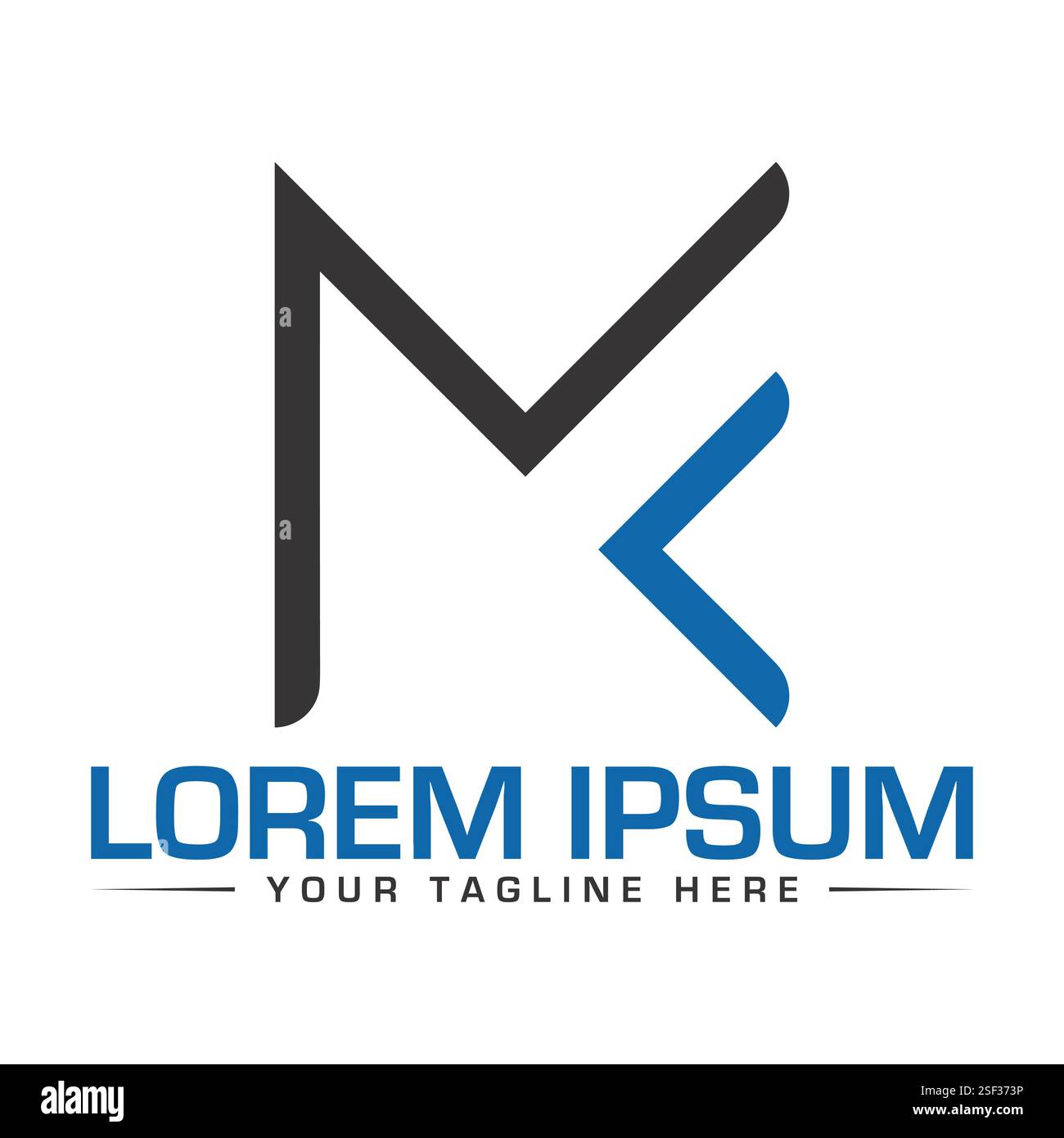 MF Letter Logodesign Stock Vektor