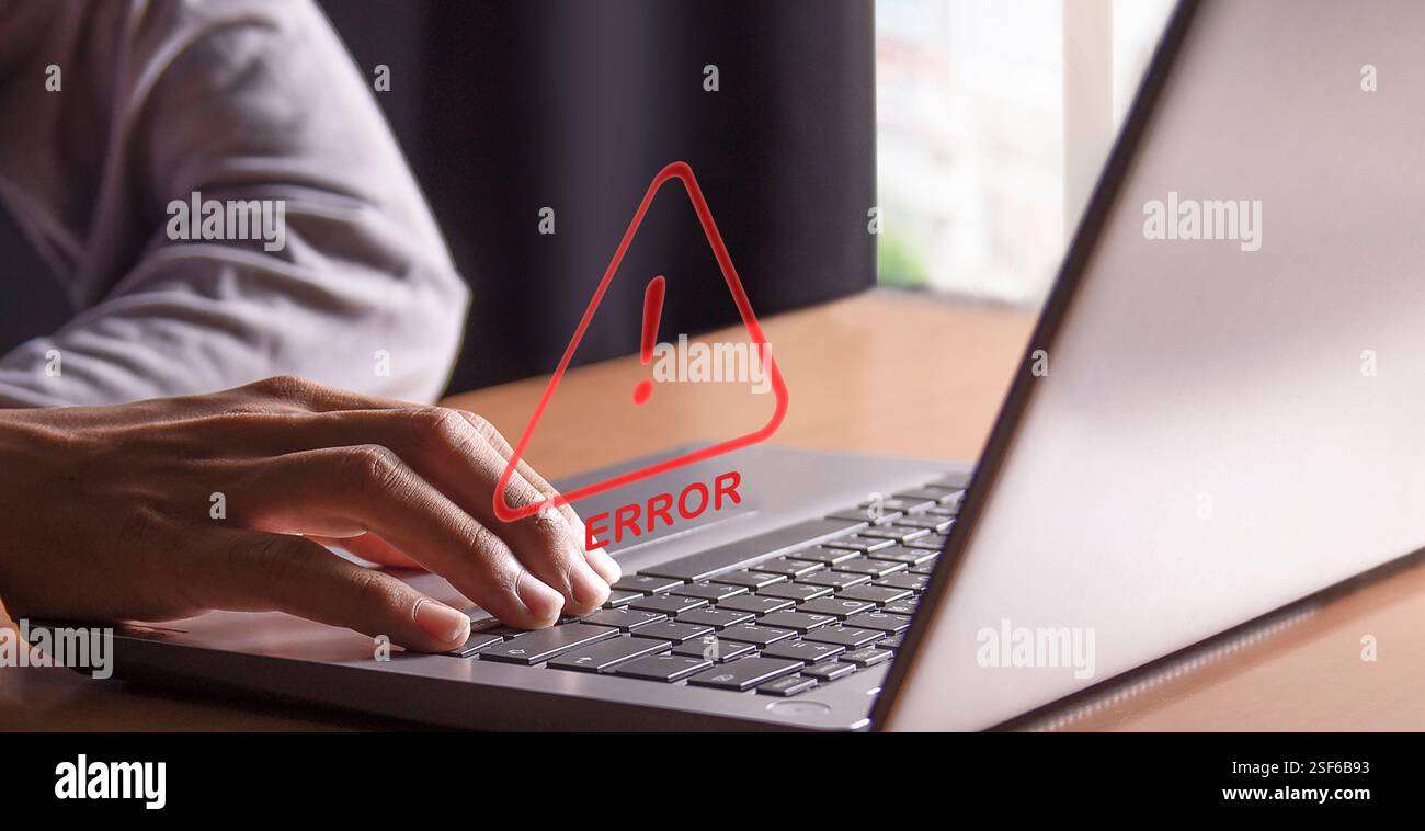 404 Fehlerwarnungen und Wartungsideen Stockfoto