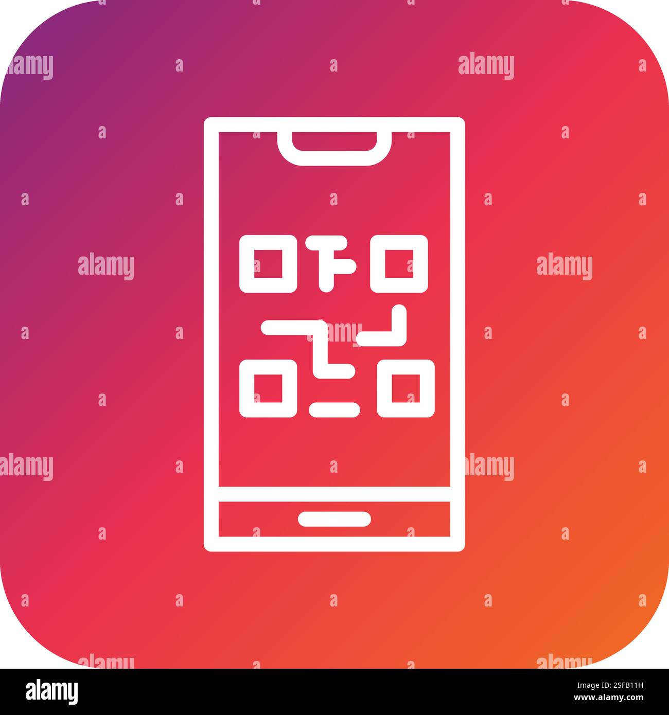 Abbildung des Symbols QR-Code-Vektor-Design Stock Vektor