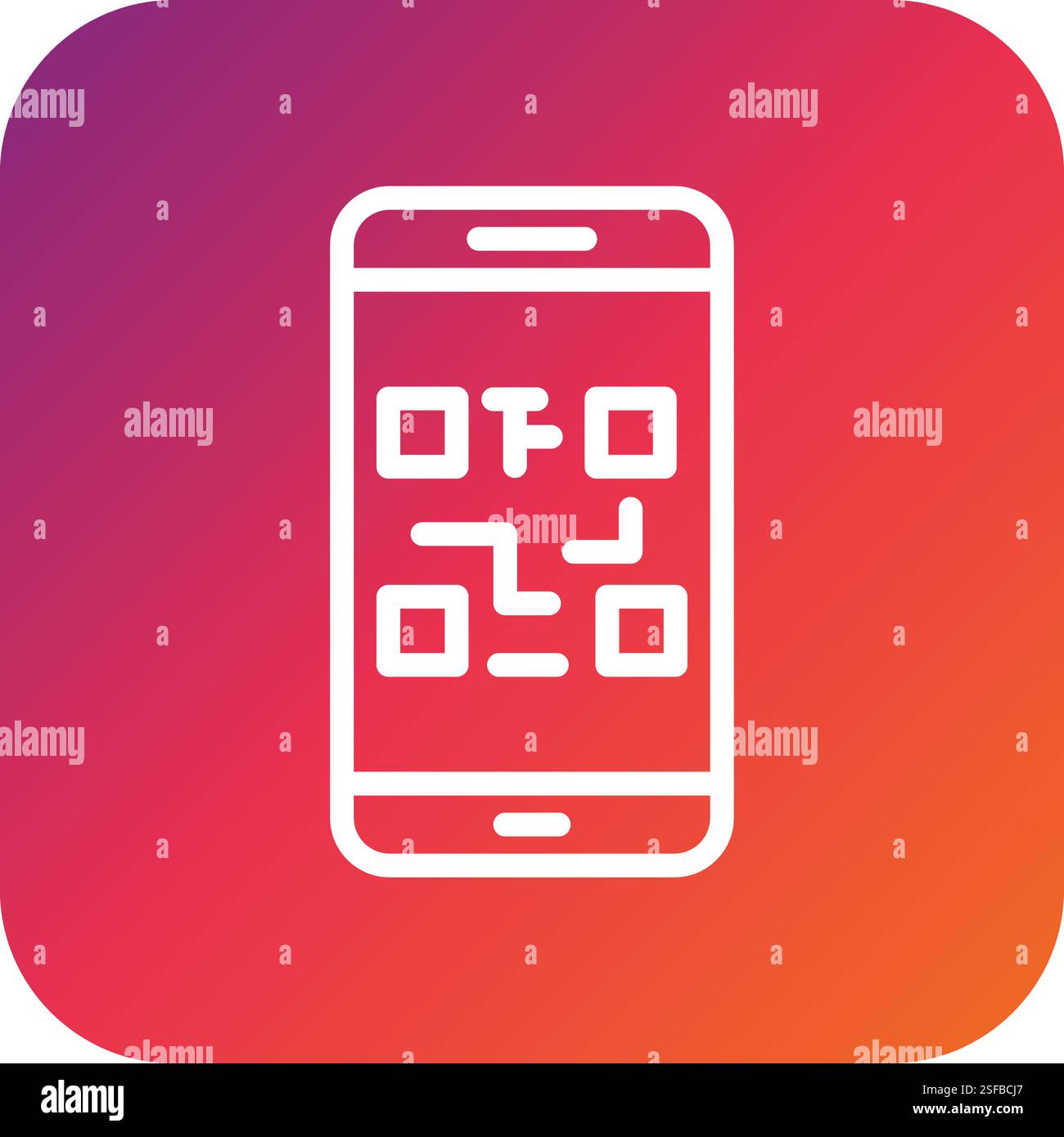 QR-Code Vektorsymbol Design-Illustration Stock Vektor