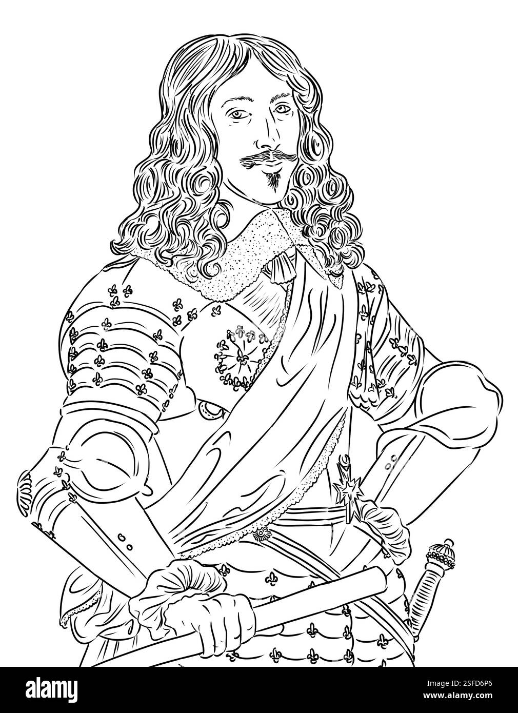 Louis XIII., Louis 13, Porträt, König von Frankreich Stockfoto