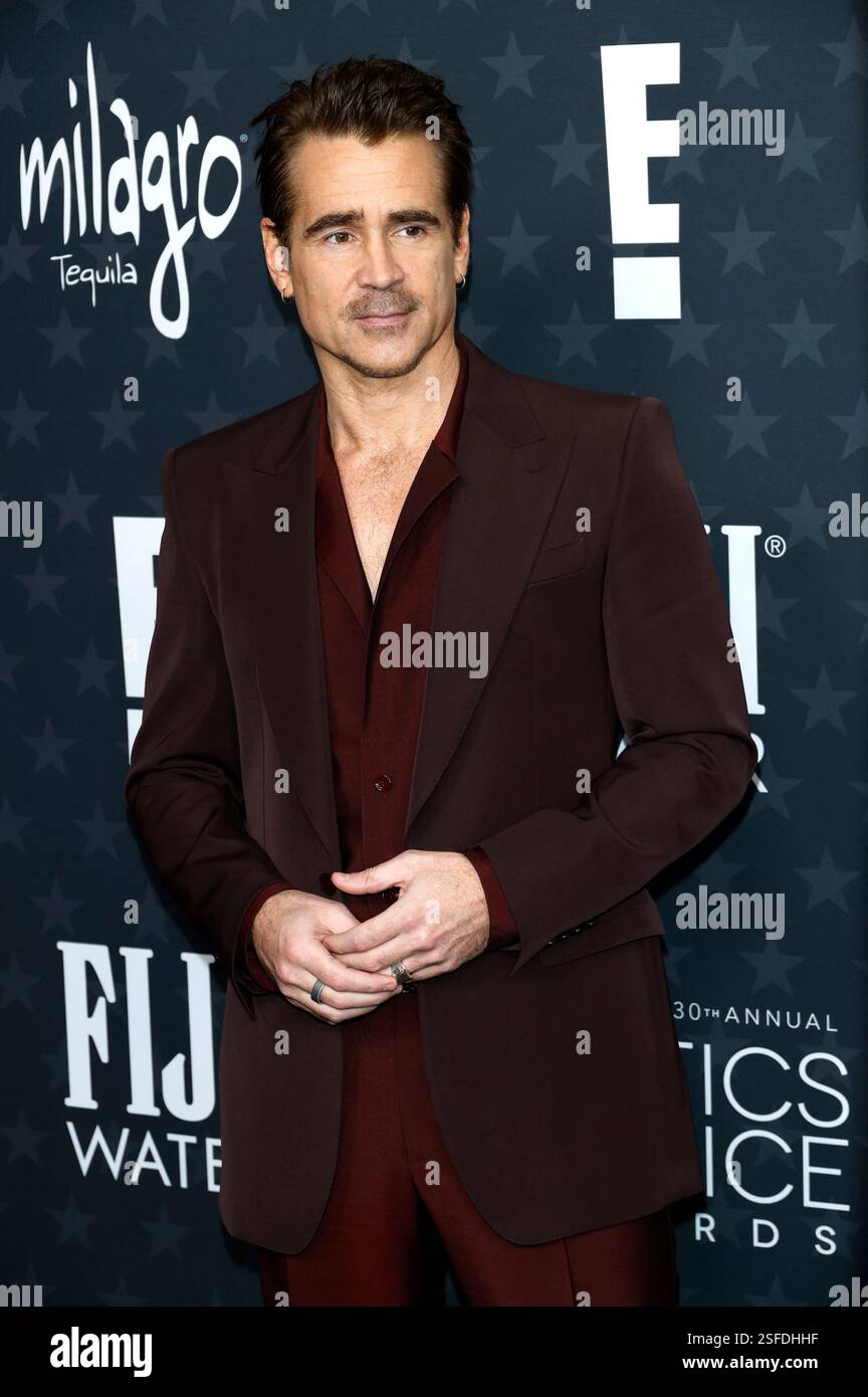 Colin Farrell bei der Verleihung der 30. Critics Choice Awards im Barker Hangar. Santa Monica, 07.02.2025 Stockfoto