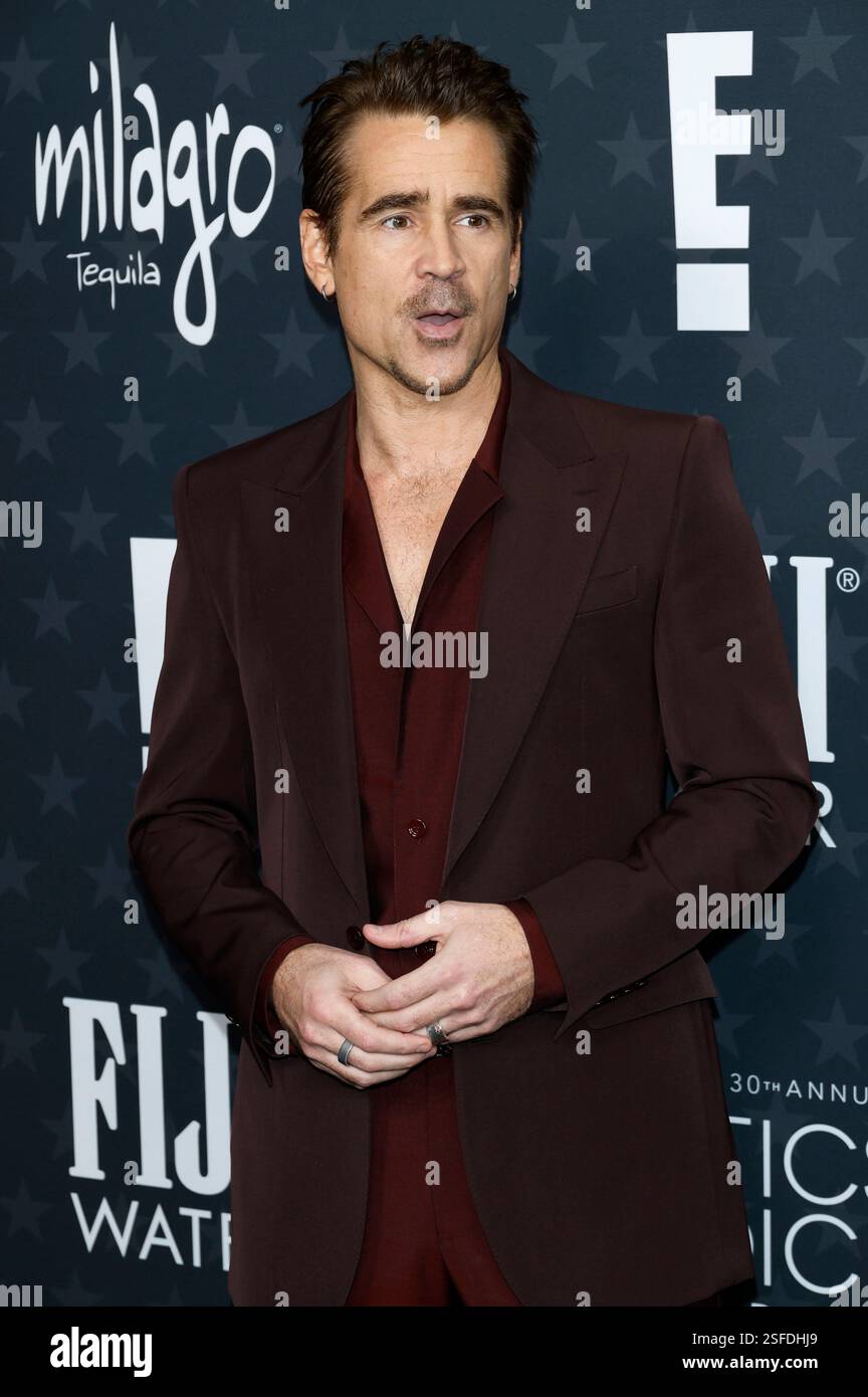 Colin Farrell bei der Verleihung der 30. Critics Choice Awards im Barker Hangar. Santa Monica, 07.02.2025 Stockfoto