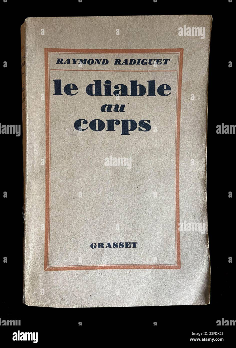 Raymond Radiguet (1903-1923) Le Diable au Corps (der Teufel im Fleisch) (1923) - Ausgaben Grasset - Stockfoto