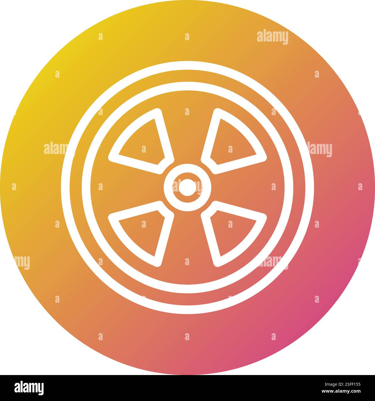 Illustration Des Nuklearvektorsymbols Stock Vektor