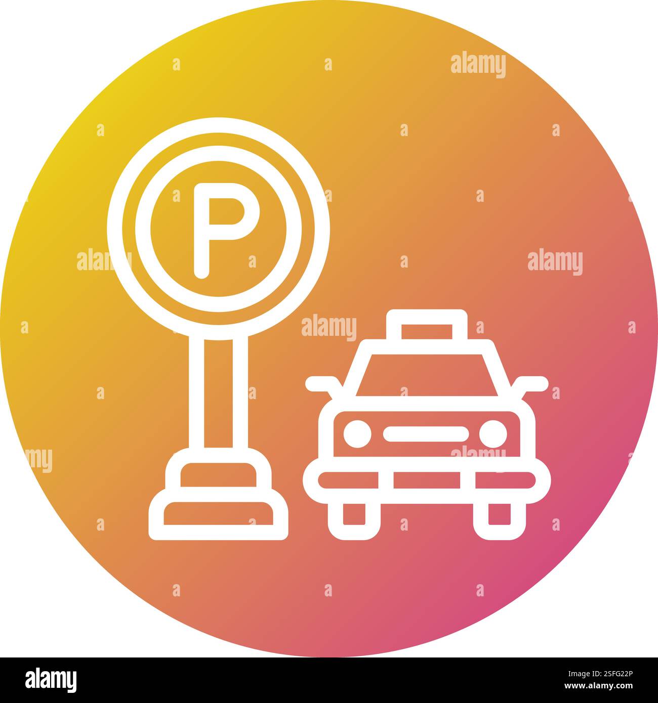 Parken Vektor Symbol Design Illustration Stock Vektor