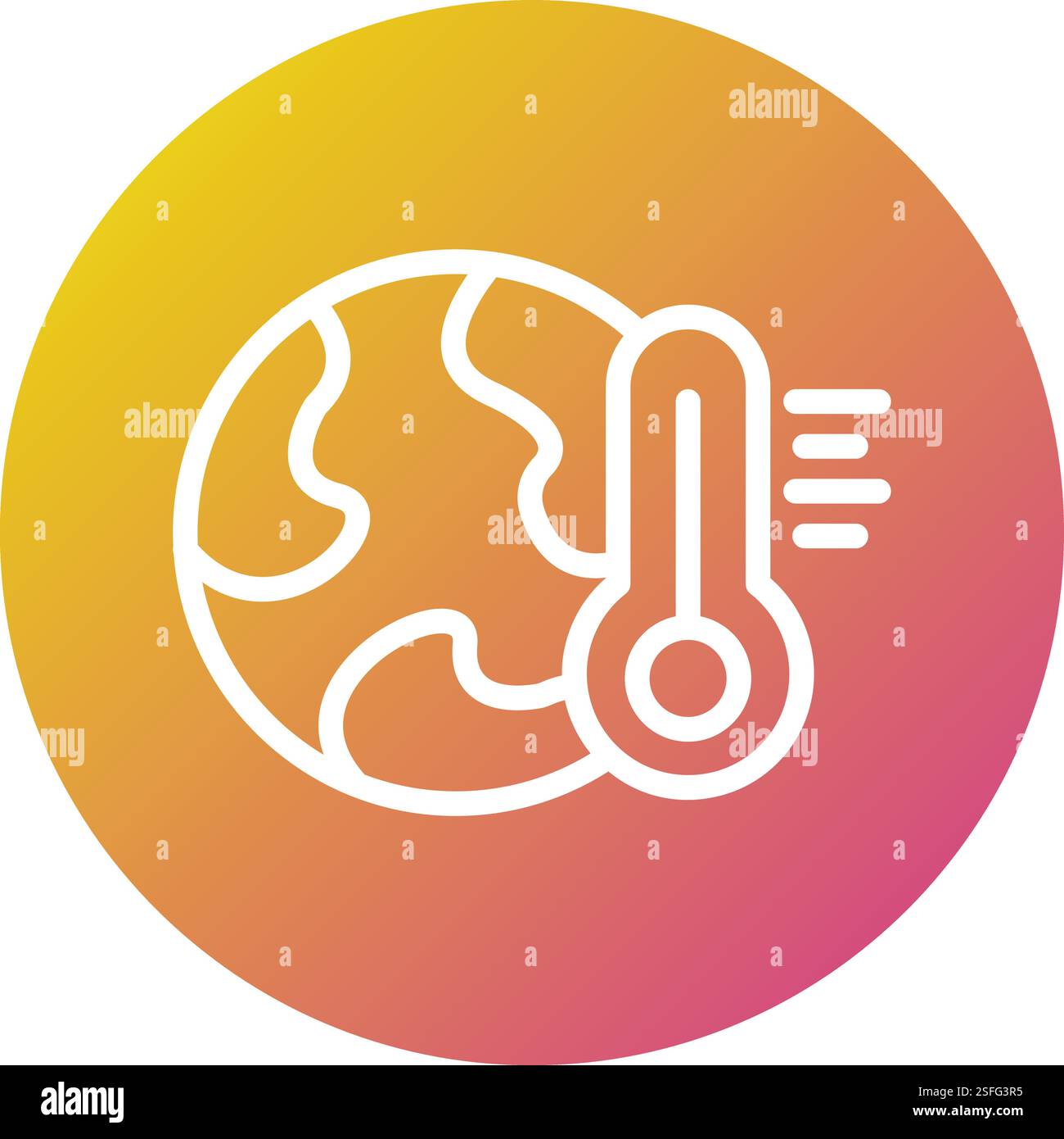 Globale Erwärmung Vektor-Symbol Design-Illustration Stock Vektor