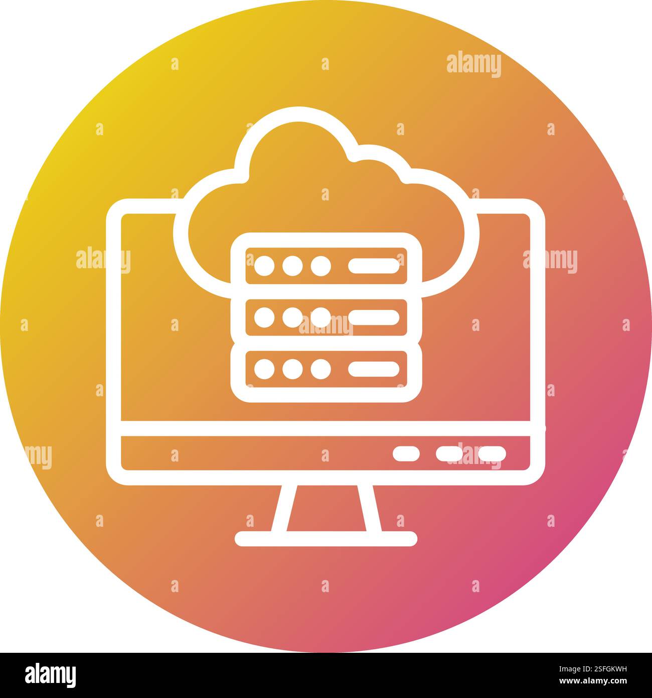 Wolkendaten Vektorsymbol Konstruktionsabbildung Stock Vektor