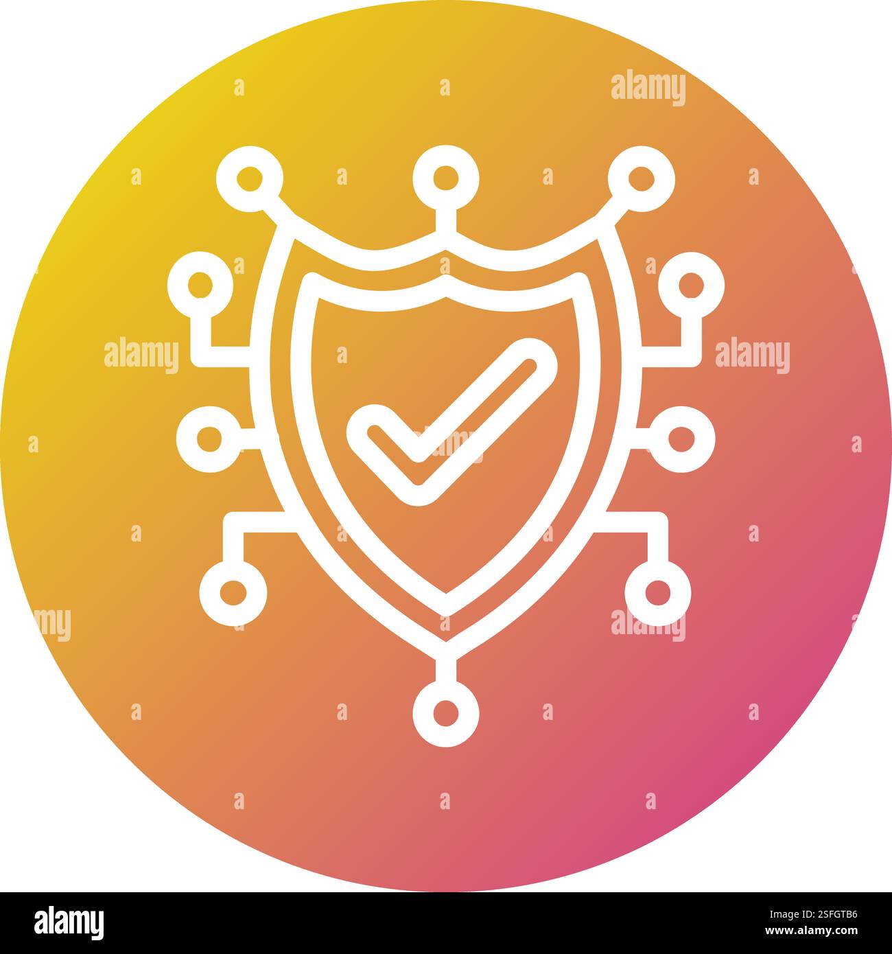 Cyber-Sicherheit Vektor-Symbol Design-Illustration Stock Vektor
