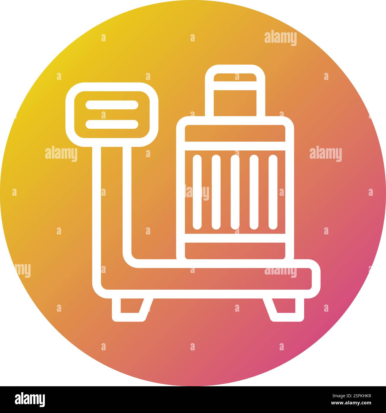 Gepäckscan Vektor-Symbol Design-Illustration Stock Vektor