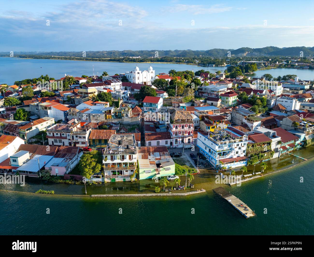 Kathedrale unserer Lieben Frau von Los Remedios, Flores, Guatemala Stockfoto
