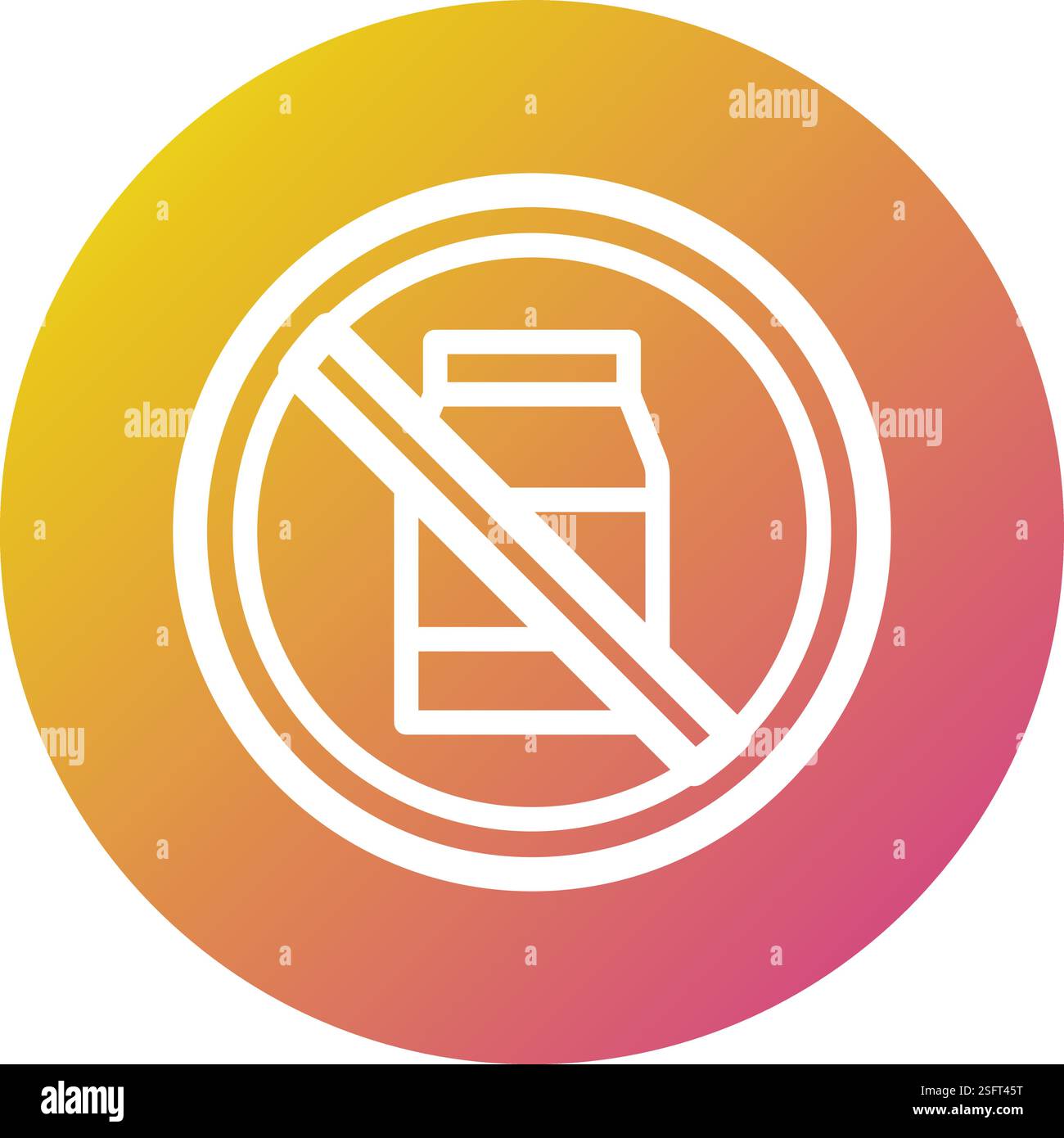 Kein Milchvektor-Symbol Design-Illustration Stock Vektor