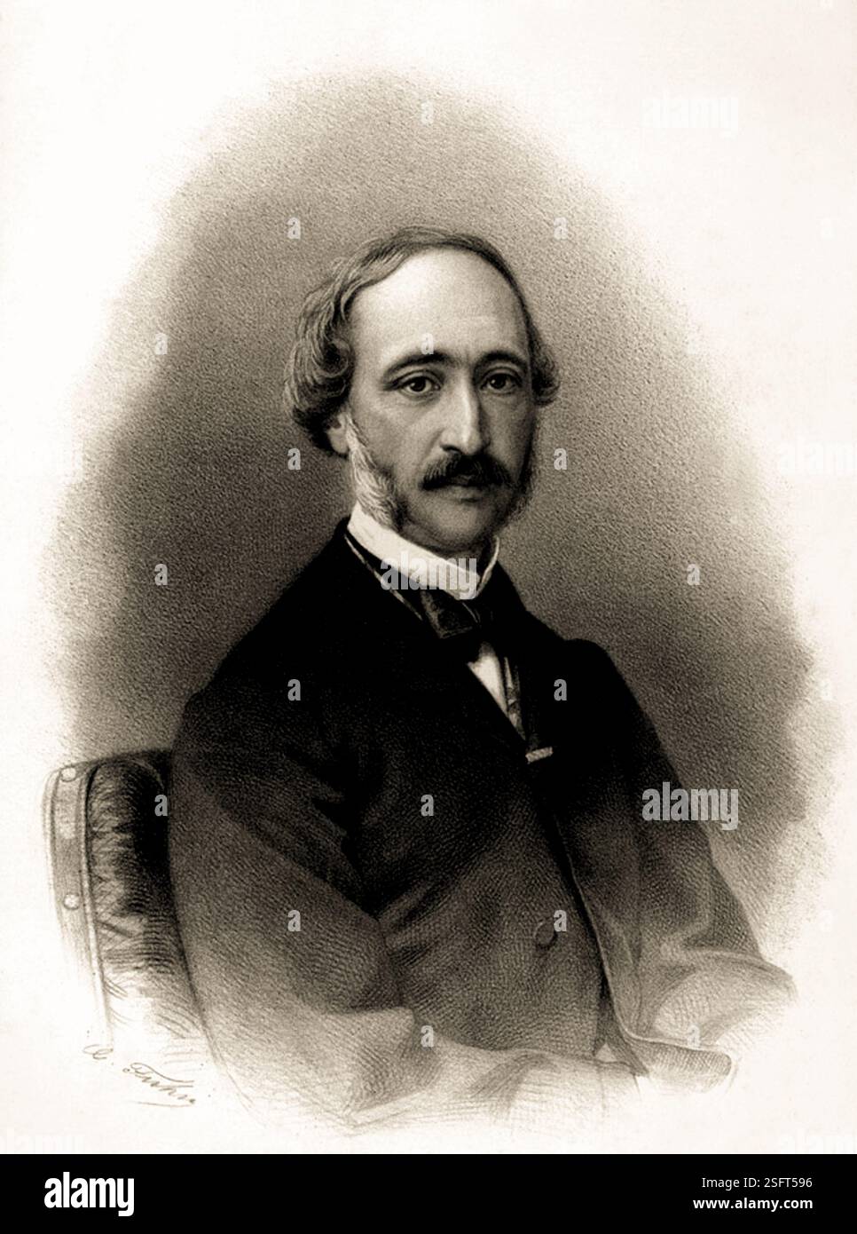 1870 c, FRANKREICH: Der französische Physiker ALEXANDRE EDMOND BECQUEREL ( 1820–1891). Er studierte Magnetismus, Elektrizität, Optik und das Studium des Sonnenspektrums. Seine Untersuchungen zur Lumineszenz und Phosphoreszenz von Werkstoffen sind bekannt. Er war der Sohn von Antoine César Becquerel ( 1788 - 1878 ) und Vater des gefeierten Antoine HENRI BECQUEREL ( 1852 - 1908 ) , der 1903 zusammen mit PIERRE und MARIE CURIE den PHYSIK-NOBELPREISTRÄGER gewann . Porträt von Charles-Jérémie fuhr ( 1832–1875 ). Lithographie von Pierre Petit ( 1832 - 1885 ), Druck Stockfoto
