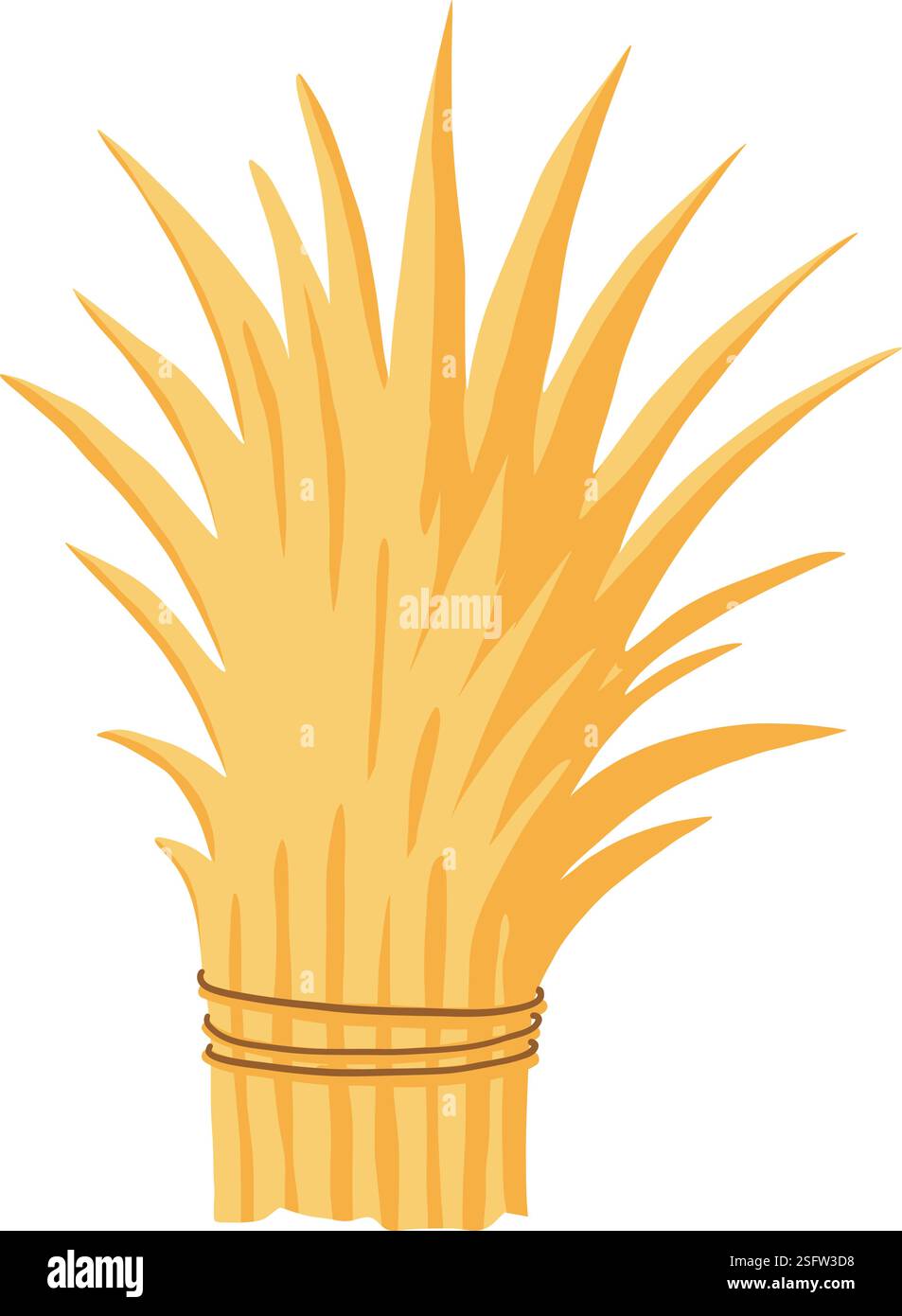 Zeichentrickfilm landwirtschaftlicher haycock. Ballen von Heu, ländlicher Heuhaufen, gerollter Stapel und Futterstroh, getrocknete BauernhofHeuhaufen flache Vektor-Illustration Symbol auf weiß Stock Vektor