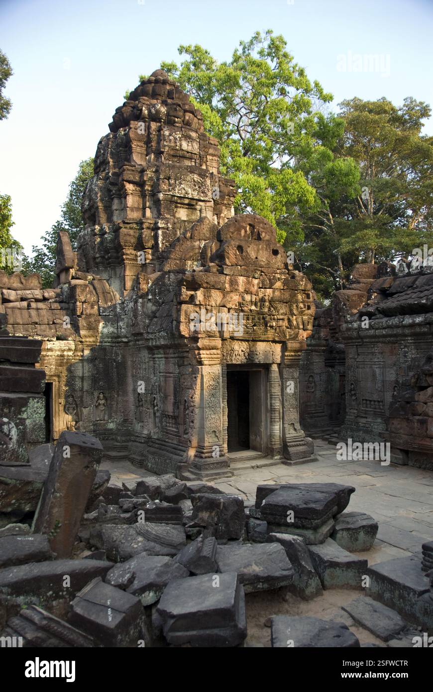 TA Som ist ein kleiner buddhistischer Tempel in Angkor, der im 12. Jahrhundert für König Jayavarman VII. Erbaut wurde Stockfoto