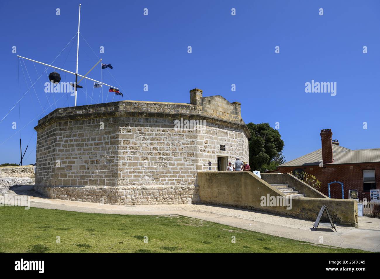 Round House, ältestes öffentliches Gebäude in Western Australia, erbaut 1830, Freemantle, Bundesstaat Western Australia, Australien, Ozeanien Stockfoto
