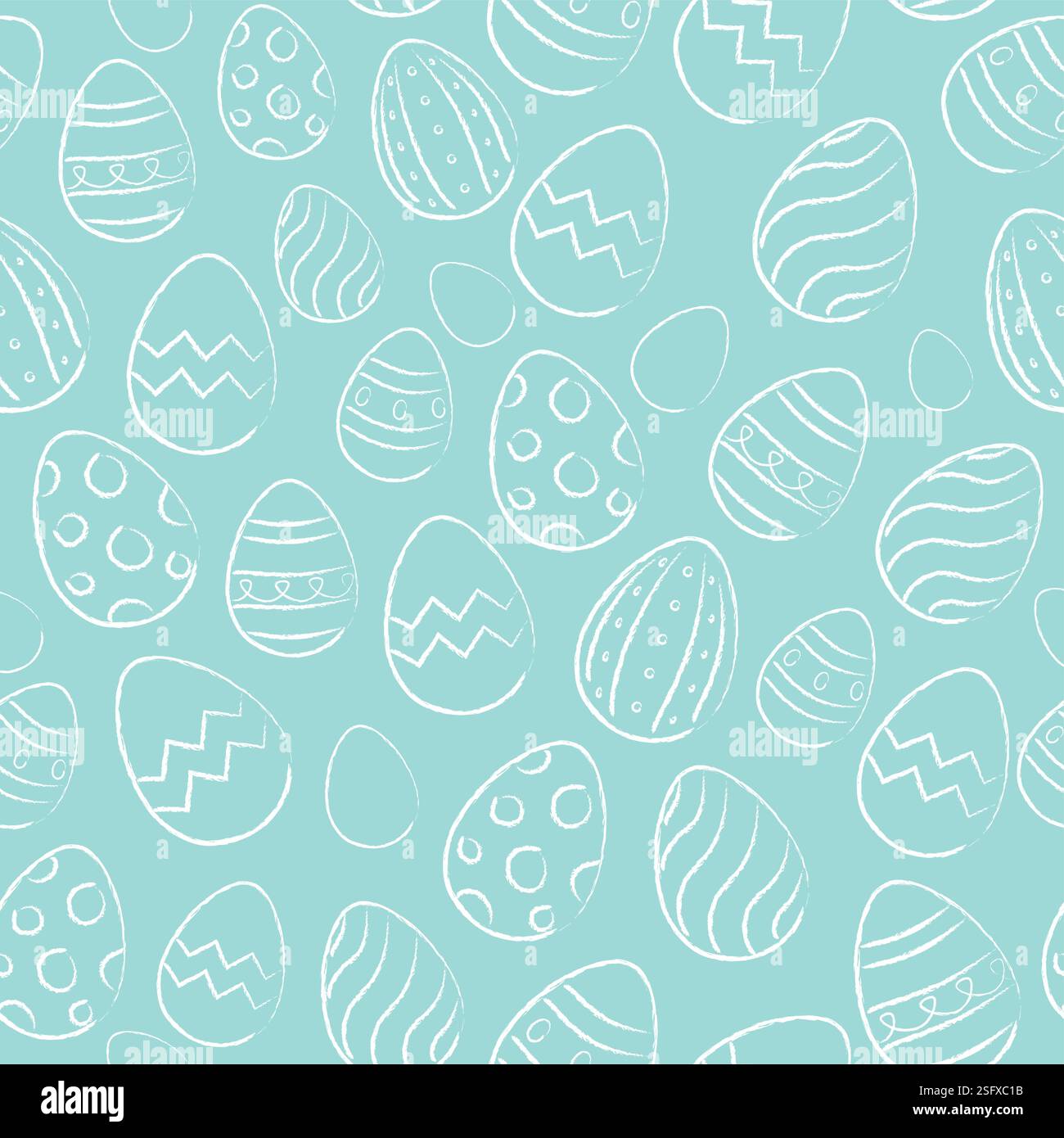 Nahtloses Muster mit Ostereiern. Handgezeichnete Abbildung Stock Vektor