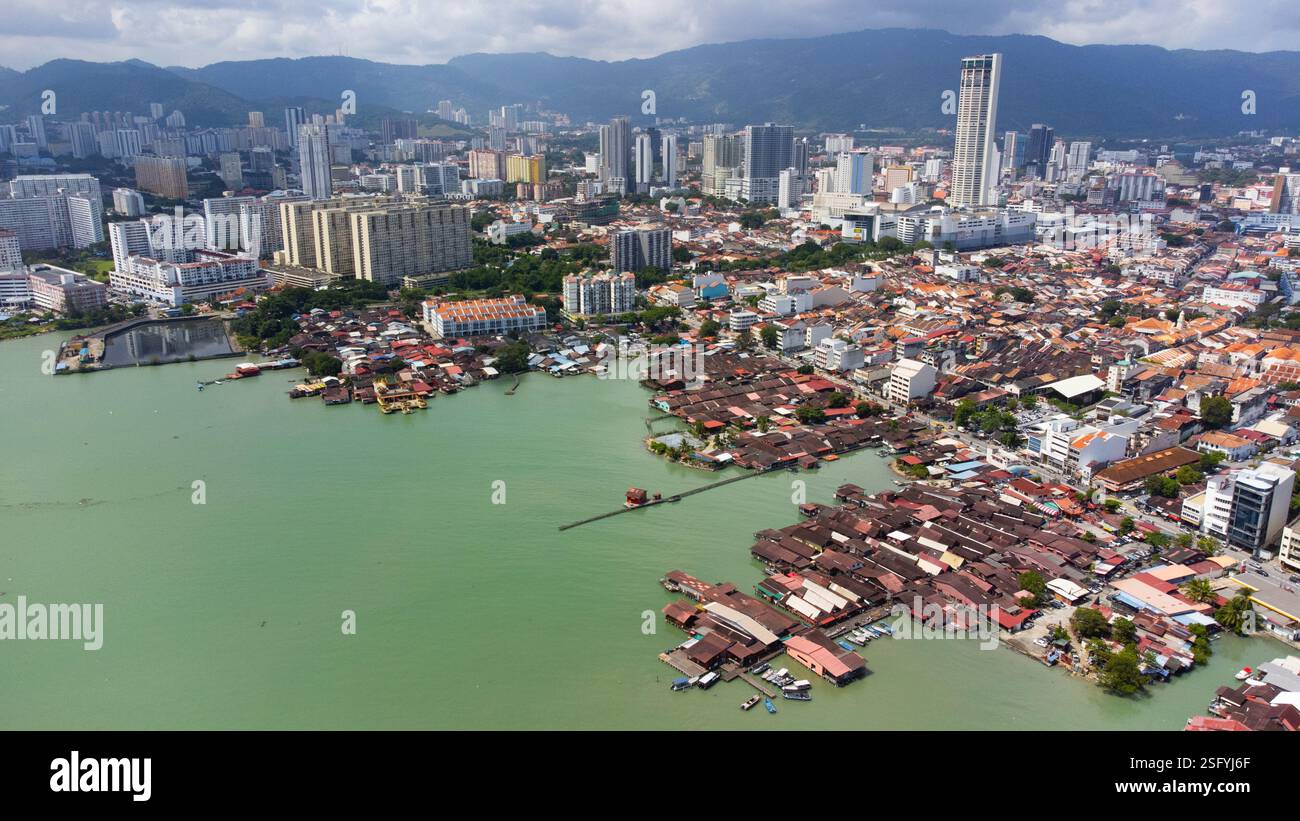Chew Jetty und Lee Jetty, Clan Jetties von George Town, Penange, Malaysia Stockfoto