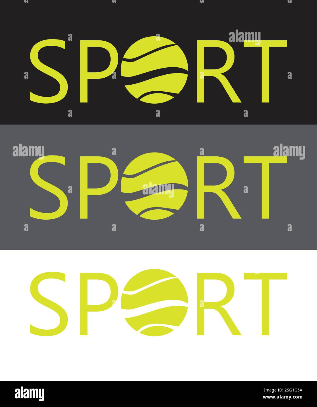 Sport Ball Logo, Set mit Tennis Ball Logo Stock Vektor