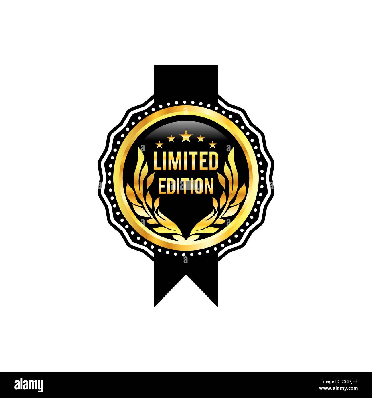 Limited Edition Logo oder Limited Edition Siegel Vektor isoliert. Das Best Limited Edition Logo für das Designelement der Produktverpackung. Stock Vektor