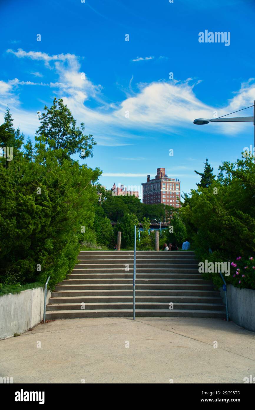 Charlotte: Steel, Sky und Progress Stockfoto