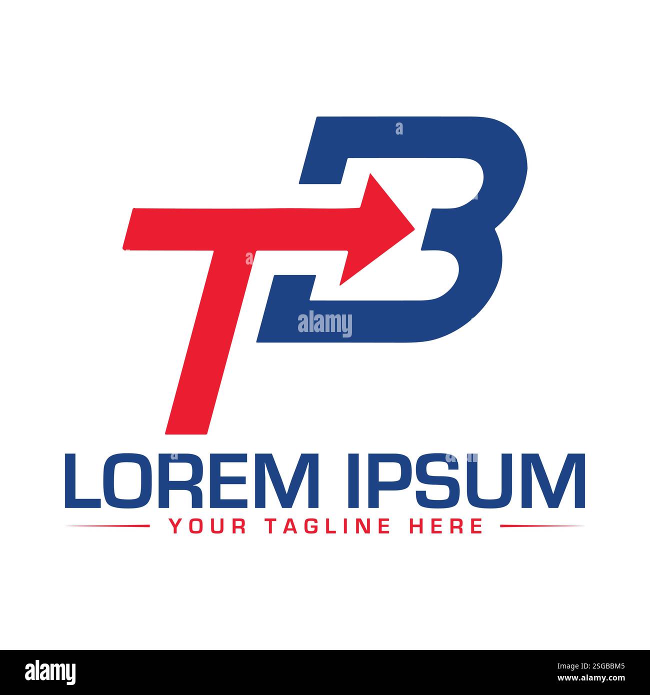 Design des TB Letter Logos Stock Vektor