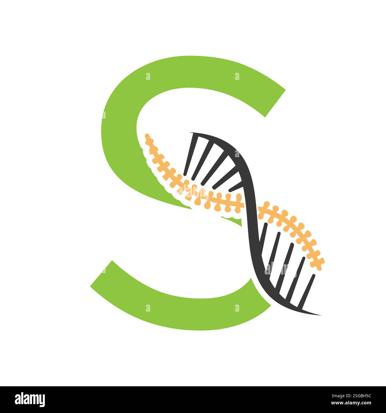 Initial Letter S Spin Therapy Logo, Orthopädisches Symbol für Medizin und Gesundheitswesen Symbol Stock Vektor