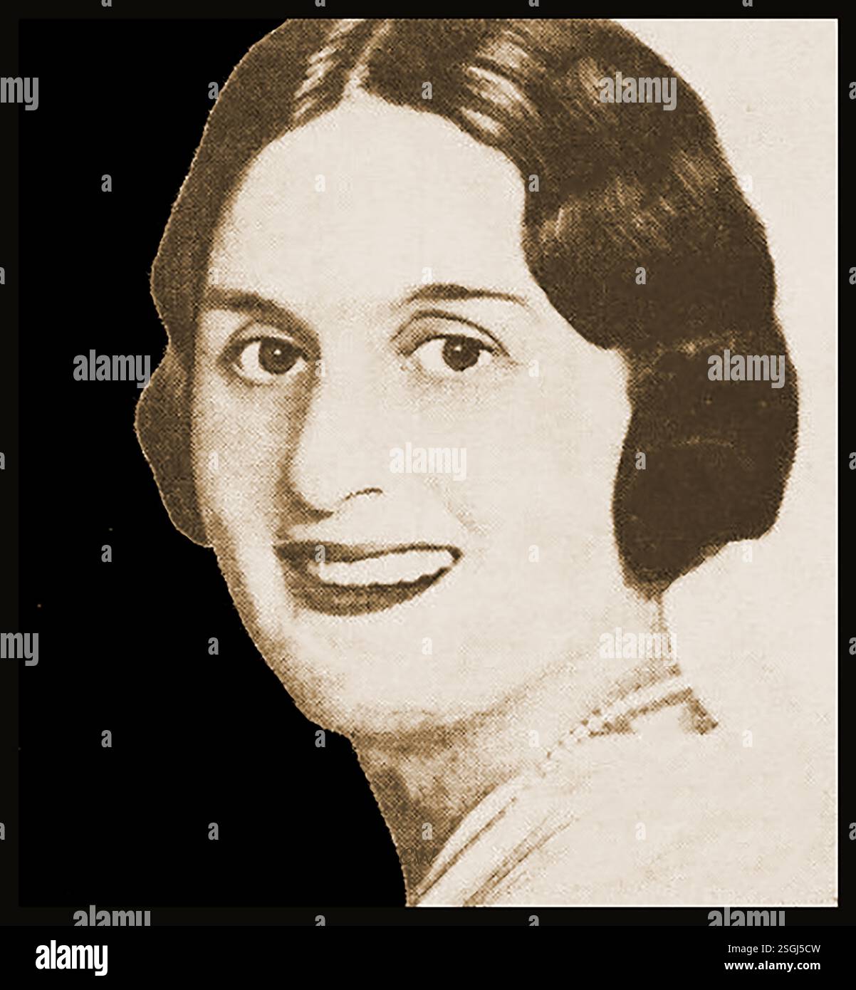 Ein altes Porträt von Aspasia Manou oder Manos (1896–1972). Sie war ...