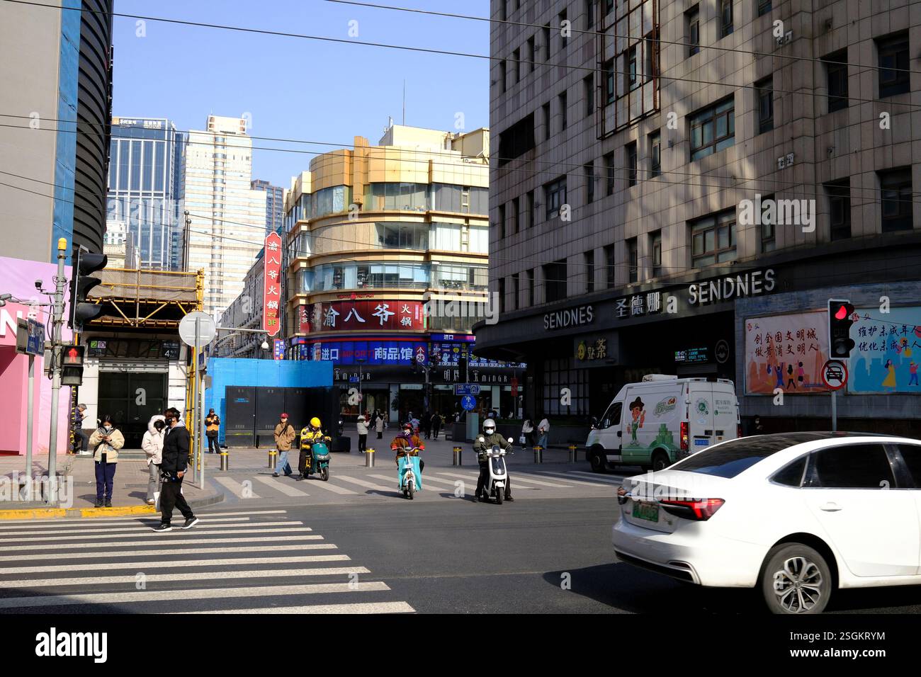 Straßenszene in Shanghai, China Stockfoto