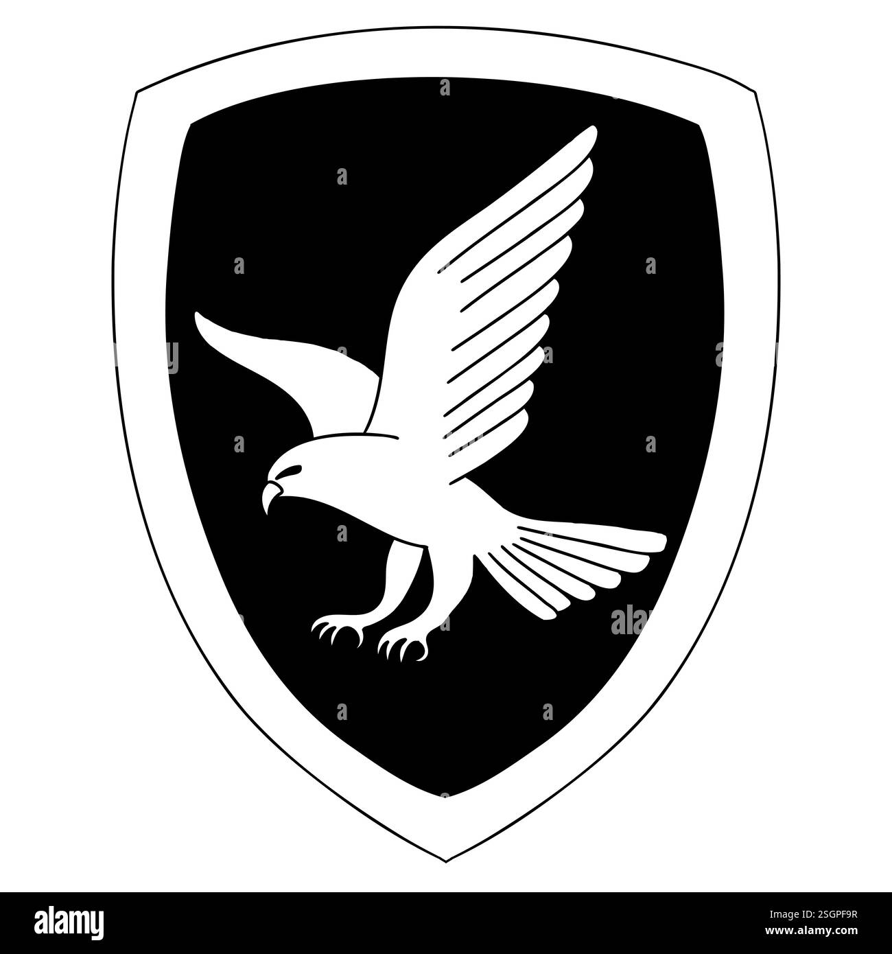 Raven-Logo im Comic-Doodle-Stil. Zauberschule für Hexerei und Zauberei. Vektorillustration isoliert auf weißem Hintergrund. Stock Vektor
