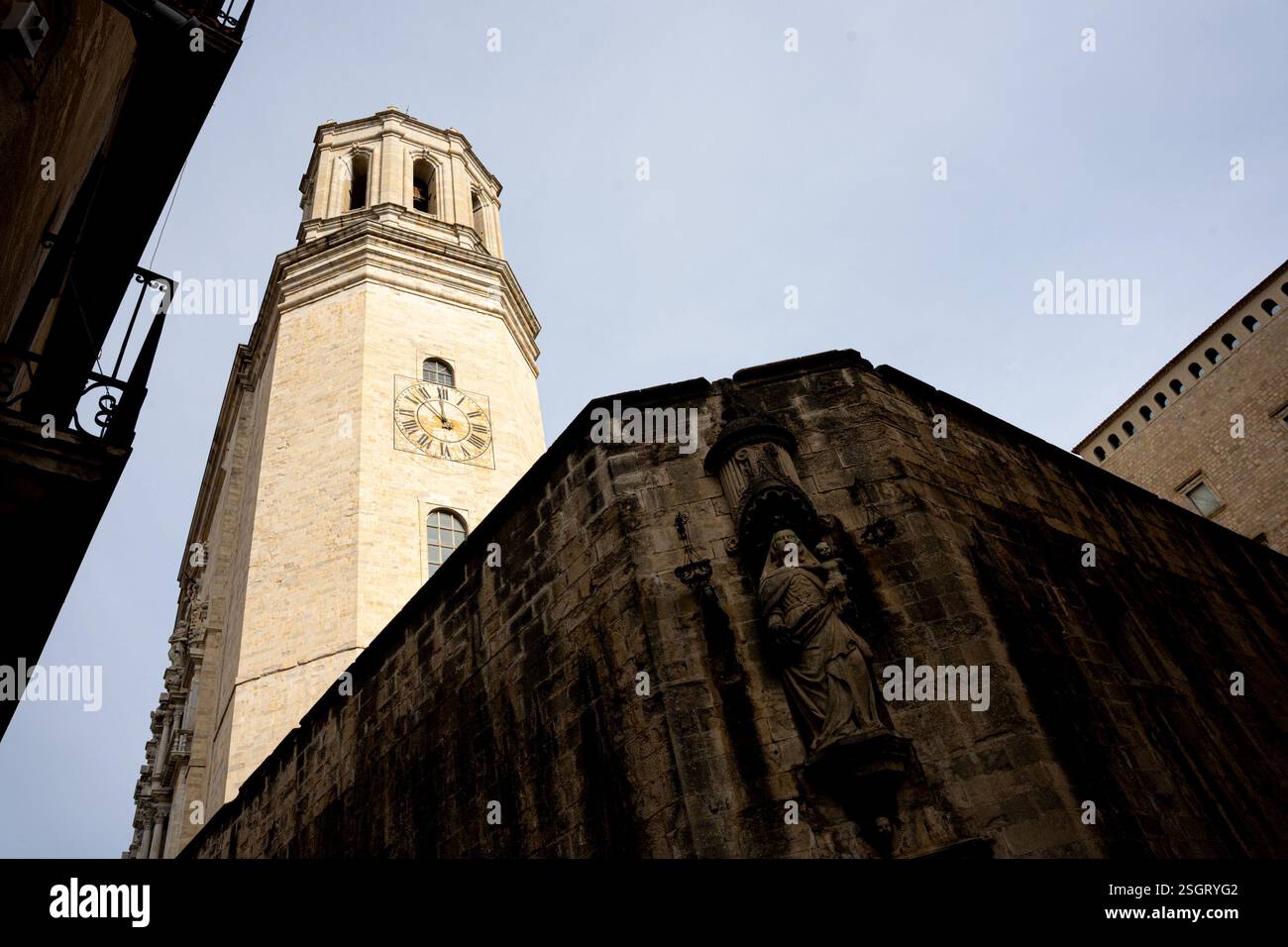 Die Stadt Girona, Zentrum von Girona, Parks und Garten in Girona, Spanien Katalonien Stockfoto