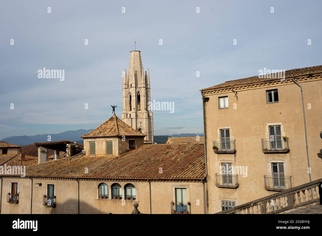 Die Stadt Girona, Zentrum von Girona, Parks und Garten in Girona, Spanien Katalonien Stockfoto
