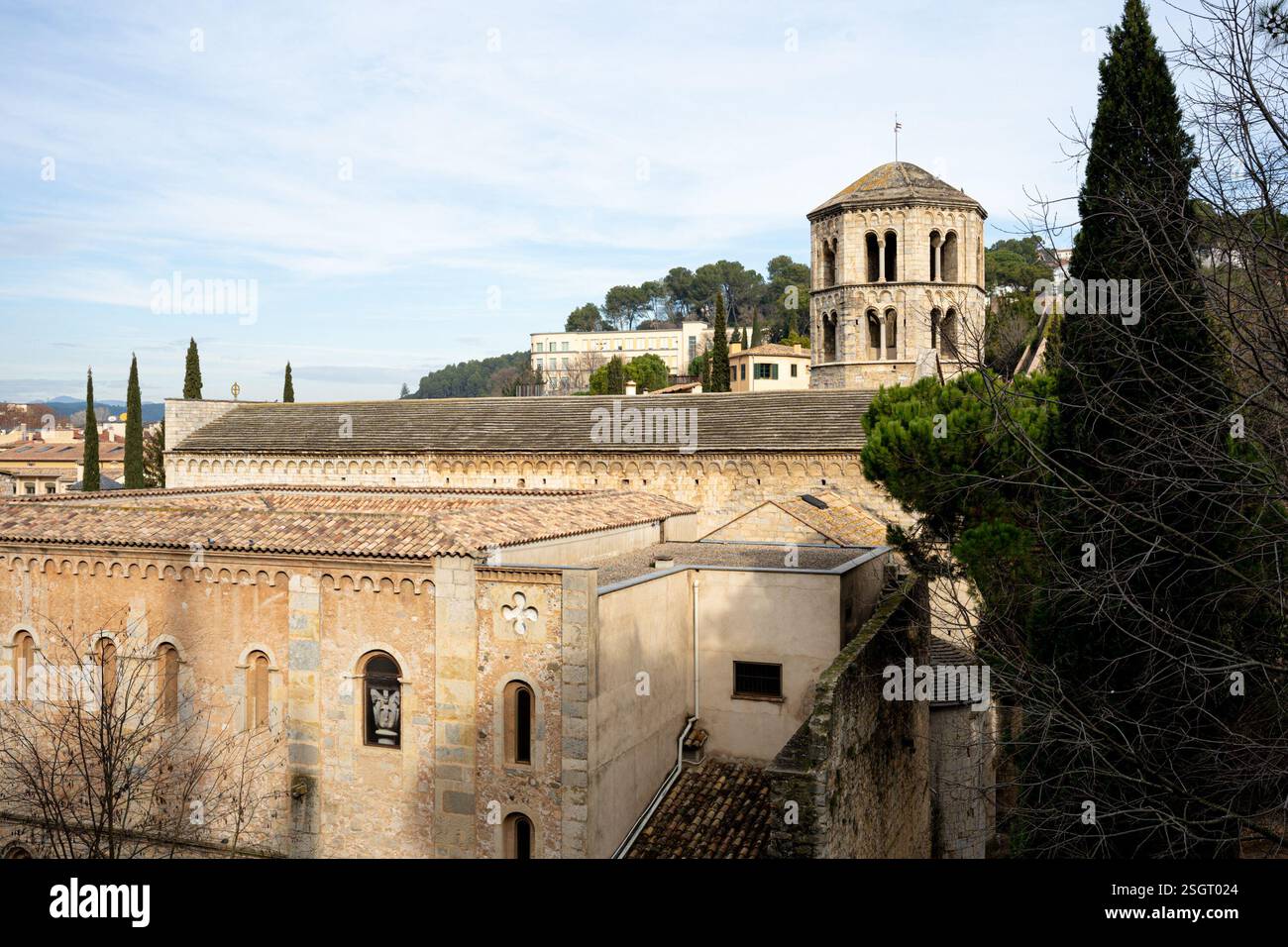 Die Stadt Girona, Zentrum von Girona, Parks und Garten in Girona, Spanien Katalonien Stockfoto