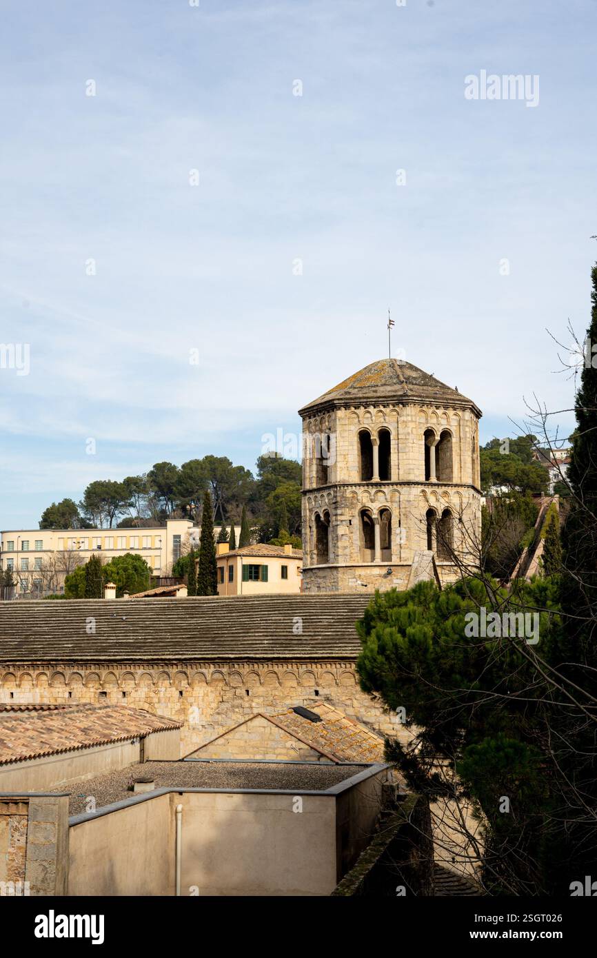 Die Stadt Girona, Zentrum von Girona, Parks und Garten in Girona, Spanien Katalonien Stockfoto