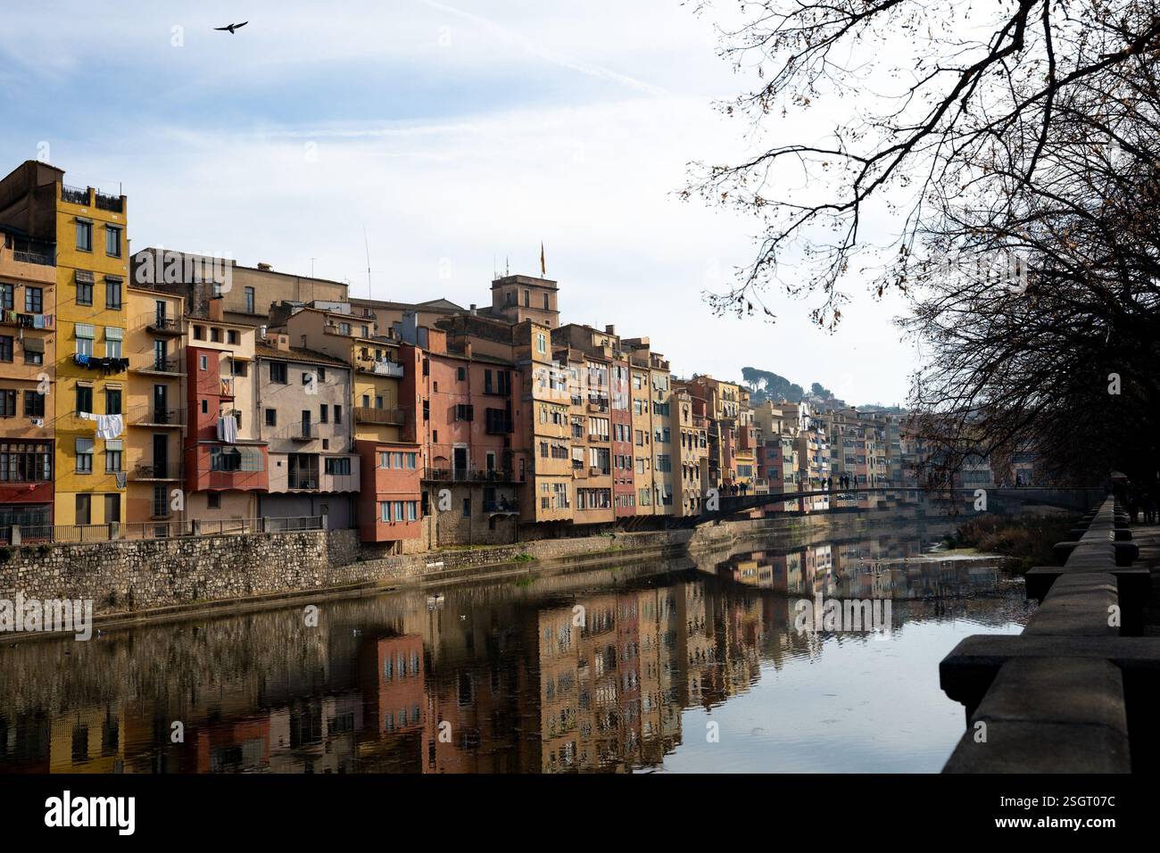 Die Stadt Girona, Zentrum von Girona, Parks und Garten in Girona, Spanien Katalonien Stockfoto