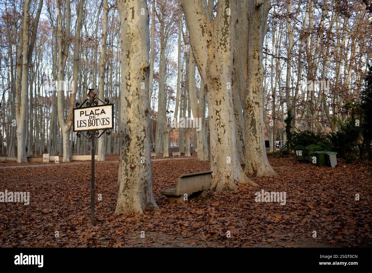 Die Stadt Girona, Zentrum von Girona, Parks und Garten in Girona, Spanien Katalonien Stockfoto