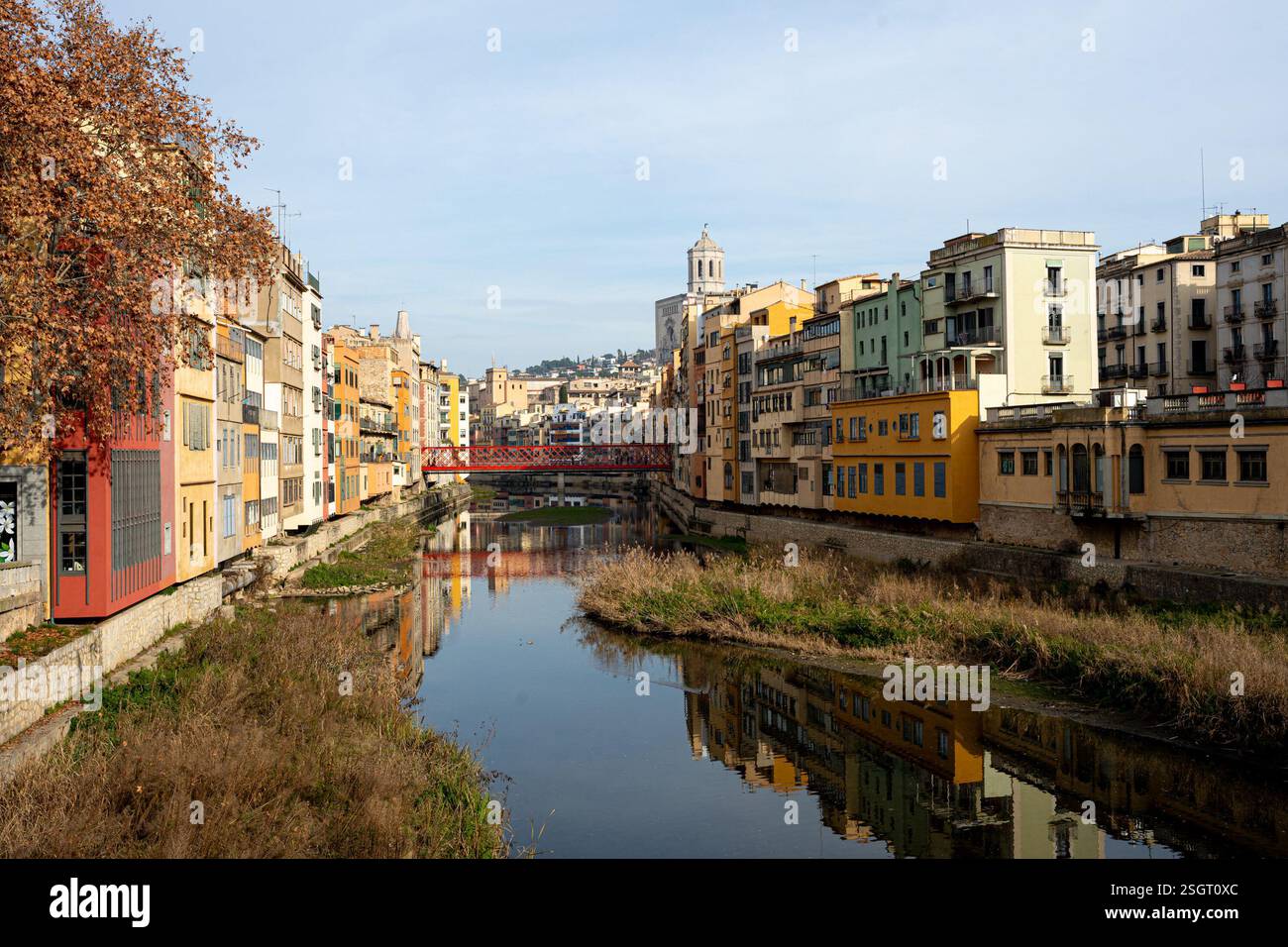 Die Stadt Girona, Zentrum von Girona, Parks und Garten in Girona, Spanien Katalonien Stockfoto