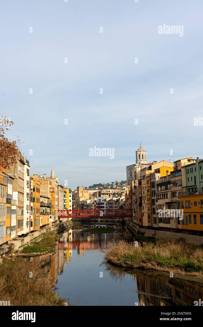 Die Stadt Girona, Zentrum von Girona, Parks und Garten in Girona, Spanien Katalonien Stockfoto