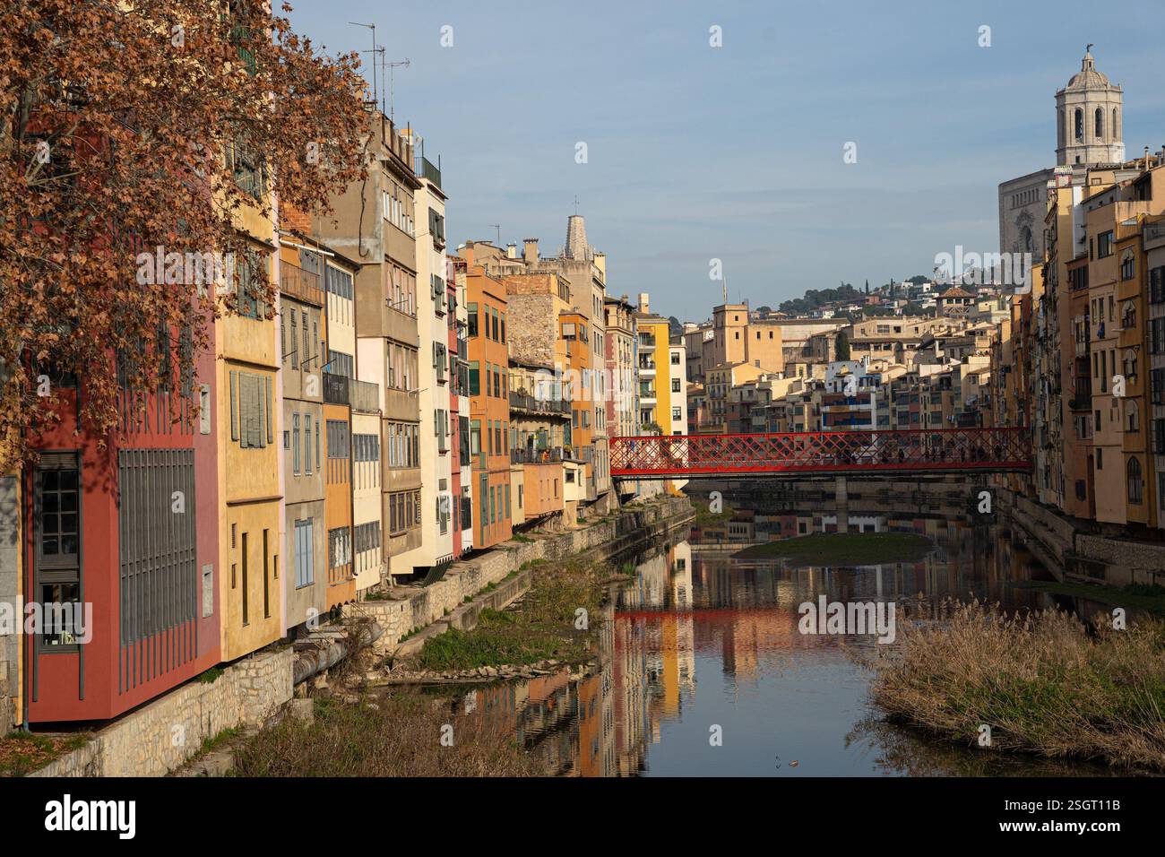 Die Stadt Girona, Zentrum von Girona, Parks und Garten in Girona, Spanien Katalonien Stockfoto