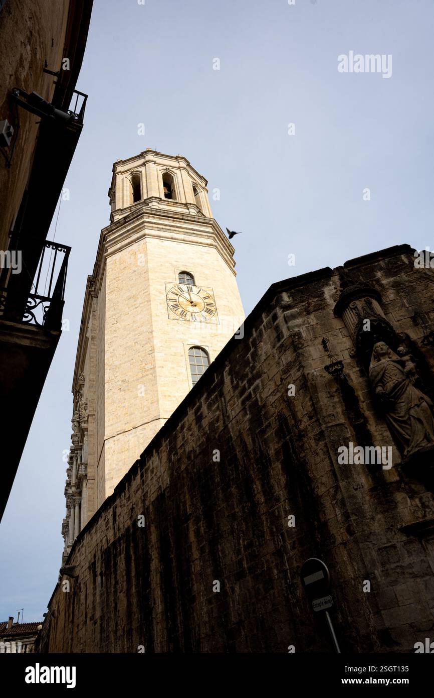 Die Stadt Girona, Zentrum von Girona, Parks und Garten in Girona, Spanien Katalonien Stockfoto