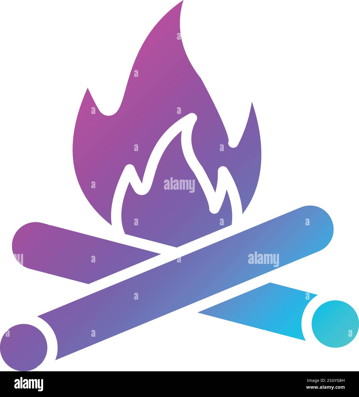 Lagerfeuer-Vektor-Symbol Design-Illustration Stock Vektor